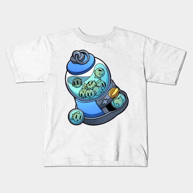 STICKER GAME FISH GACHA MACHINE Kids T-Shirt by IrgiNM